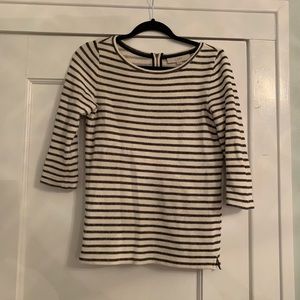 3/4 sleeve striped sweater